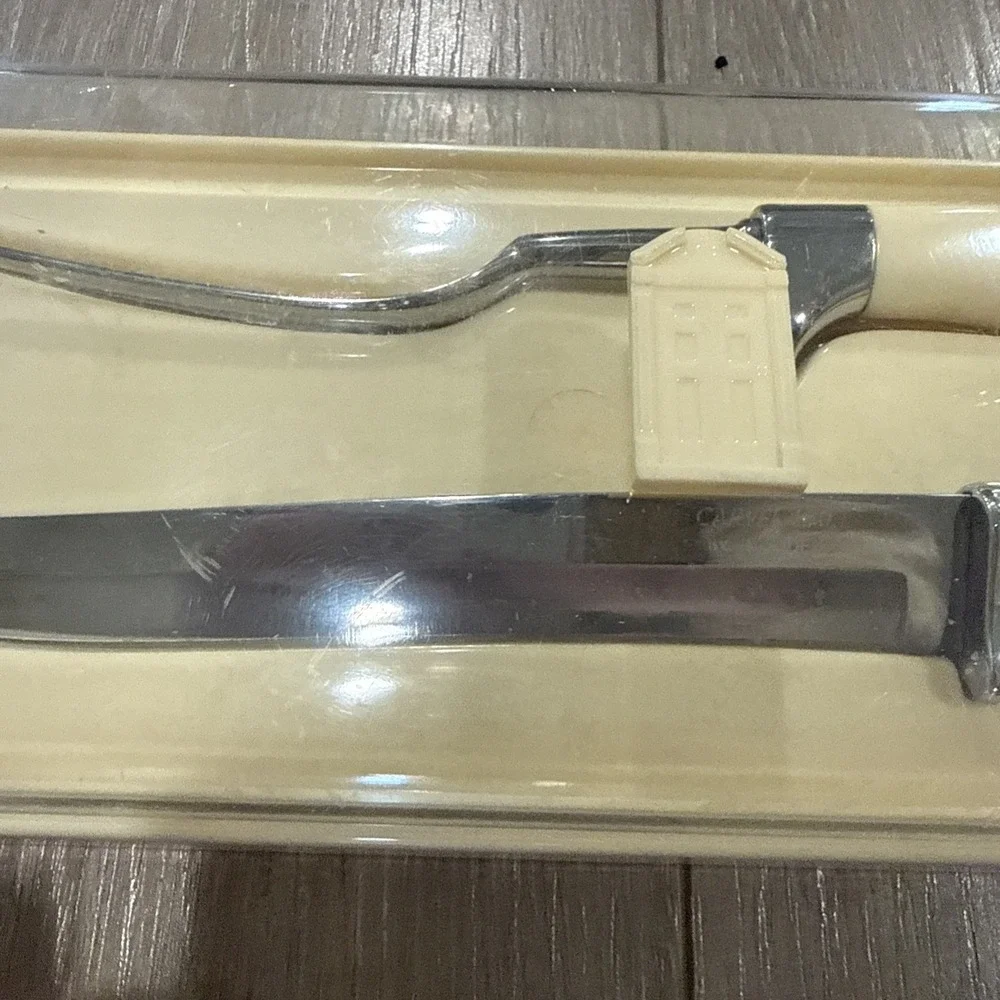 VINTAGE Carvel Hall Stainless Steel Carving Set in‎ Original Box NEW